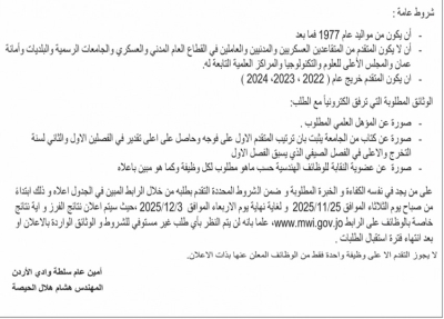 وظائف حكومية شاغرة (تفاصيل)