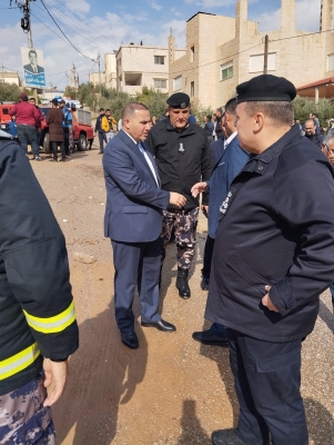 بعد السيول.. محافظ الزرقاء في أبو الزيغان