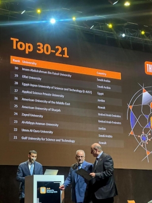 إعلان فوز عمان الاهلية بالمركز 23 عربياً والأولى على الجامعات الأردنية  بحفل اختتام فعاليات قمة التايمز