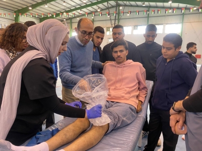 قسم العلاج الطبيعي في جامعة الزيتونة الأردنية ينفّذ نشاطًا خِدميًا وتوعويًا للطلبة الرياضيين