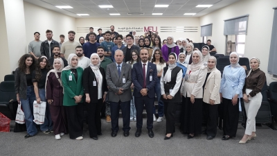 إطلاق نادي العمارة خلال لقاء الطلبة الجدد لقسم هندسة العمارة في جامعة الشرق الأوسط