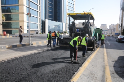 أمانة عمان : تعبيد 2.8 مليون متر مربع من الشوارع خلال 4 أشهر