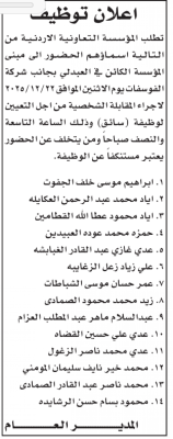 مؤسسات حكومية تدعو أردنيين لمقابلات شخصية لاستكمال إجراءات التعيين