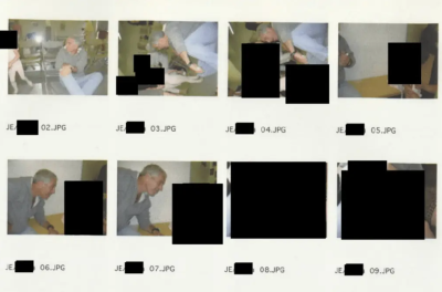 لقطات مخيفة للمجرم الجنسي إبستين وهو يحضن ويقبل فتيات صغيرات - صور