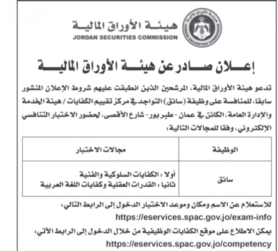 مؤسسات حكومية تعلن عن شواغر وظيفية وتدعو متقدمين لمقابلات