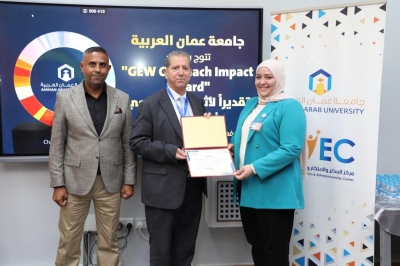 جامعة عمان العربية تكرم المشاركين في فعاليات اسبوع الريادة العالمي 2025