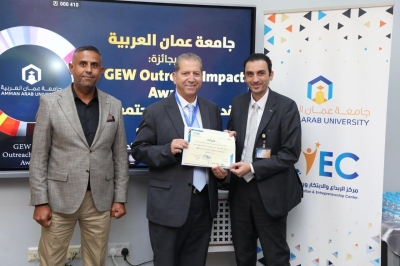 جامعة عمان العربية تكرم المشاركين في فعاليات اسبوع الريادة العالمي 2025