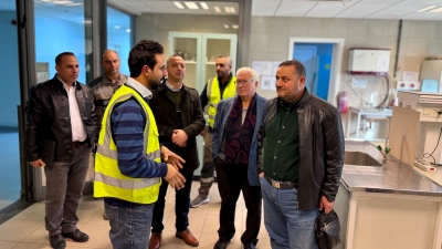 وفد من وزارة الاقتصاد والصناعة السورية في زيارة ميدانية إلى مصنع إسمنت المناصير للاطلاع على أحدث تقنيات الإنتاج والفحص