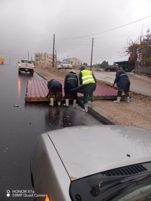 بلدية الكرك: ليلة طويلة مرت على المحافظة! - صور