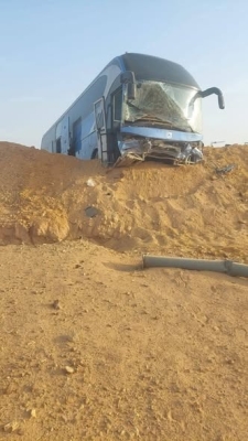 حادث سير ذاتي لحافلة تقل معتمرين أردنيين في السعودية