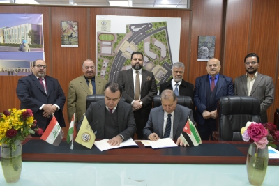 جامعة عمان العربية توقّع اتفاقية تعاون مع جامعة بيان في العراق