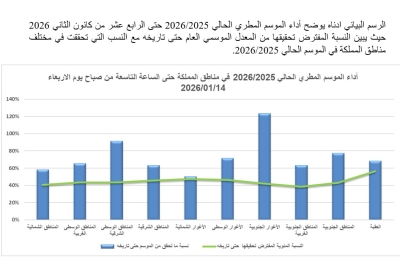 الأرصاد الجوية: الزرقاء تحقق معدلها المطري السنوي مبكرًا