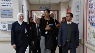 مستشفى الاستقلال يستقبل القنصل البلجيكي