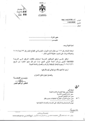 البدور يجري ترفيعات واسعة بين كوادر الصحة - اسماء