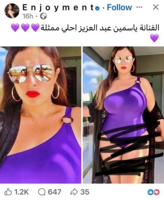 شقيق ياسمين عبدالعزيز يتوعد (مجهول) بعد تشويه سمعتها بصور مسيئة