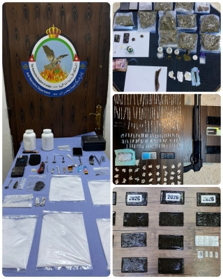 الأردن .. ضبط 35 تاجراً ومروجاً للمخدرات في 13 قضية نوعية