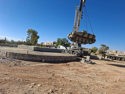 جاهزية موقع ناقلة الجنود المهداة لبلدية معان - صور