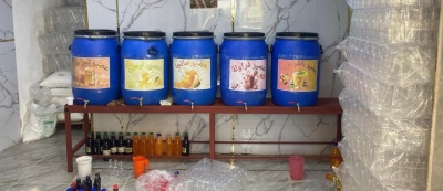 الاردن ... اغلاق مشغلًا غير مرخص لتعبئة وتغليف العصائر الرمضانية - صور