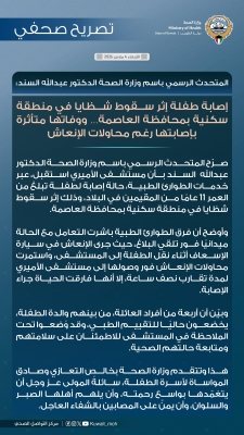 الكويت: وفاة فتاة جراء سقوط حطام في منطقة سكنية