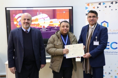 مركز الإبداع والابتكار وريادة الأعمال في جامعة عمان العربية يقيم حفل توزيع شهادات دورة تدريب المدربين  (TOT)