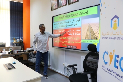 مركز الإبداع والابتكار وريادة الأعمال في عمان العربية يعقد ورشة تدريبية متقدمة بعنوان Impact by Design: Path to Sustainable Busi