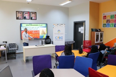 مركز الإبداع والابتكار وريادة الأعمال في عمان العربية يعقد ورشة تدريبية متقدمة بعنوان Impact by Design: Path to Sustainable Busi