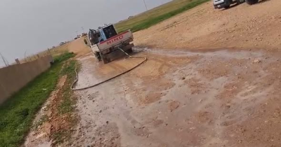 إزالة اعتداءات على خطوط المياه في الموقر وضبط تزويد مخالف لمزارع ومنازل