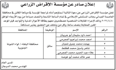 وظائف حكومية شاغرة .. ومدعوون للمقابلات -أسماء