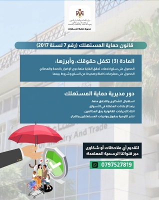 حماية المستهلك تتعامل مع 561 شكوى خلال 3 أشهر