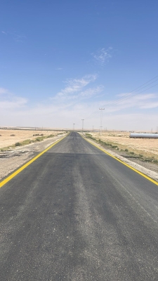 الأشغال تُنهي مشروع تأهيل طريق مدخل أم الرصاص قبل موعده المحدد