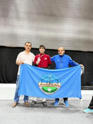 البطل الدولي خالد فحماوي يحقق الميدالية الفضية في بطولة اتحاد الجامعات الأردنية للتايكواندو