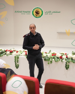 محاضرة وتجربة اخلاء وهمي في مستشفى الكندي 