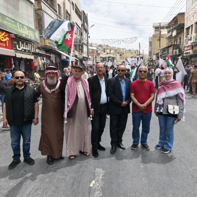 حزب الاتحاد الوطني الأردني يشارك في المسيرة الوطنية التي أُقيمت إحياءً لذكرى النكبة الفلسطينية