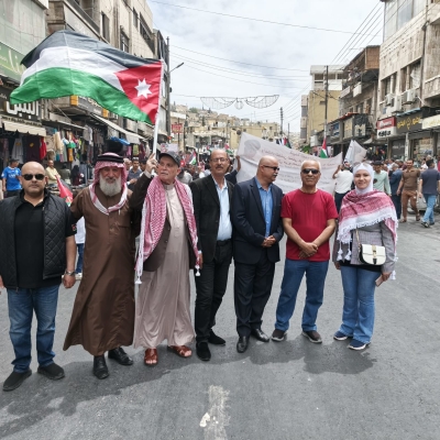 حزب الاتحاد الوطني الأردني يشارك في المسيرة الوطنية التي أُقيمت إحياءً لذكرى النكبة الفلسطينية