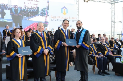 جامعة عمان العربية تحتفل بتخريج الفوج السادس والعشرين من طلبتها في رحاب الجامعة