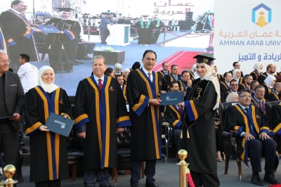 جامعة عمان العربية تحتفل بتخريج الفوج السادس والعشرين من طلبتها في رحاب الجامعة