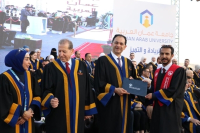 جامعة عمان العربية تحتفل بتخريج الفوج السادس والعشرين من طلبتها في رحاب الجامعة