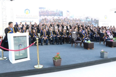 جامعة عمان العربية تحتفل بتخريج الفوج السادس والعشرين من طلبتها في رحاب الجامعة