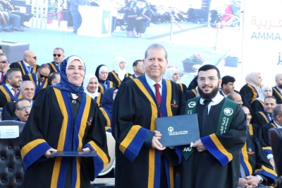 جامعة عمان العربية تحتفل بتخريج الفوج السادس والعشرين من طلبتها في رحاب الجامعة