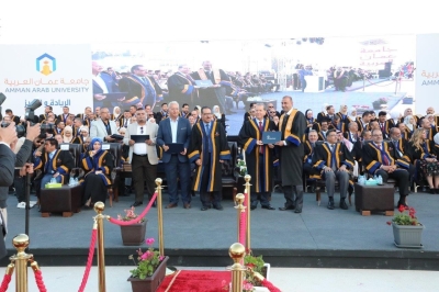 جامعة عمان العربية تحتفل بتخريج الفوج السادس والعشرين من طلبتها في رحاب الجامعة