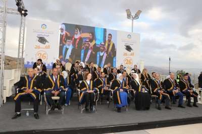 جامعة عمان العربية تحتفل بتخريج الفوج السادس والعشرين من طلبتها في رحاب الجامعة