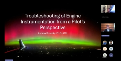 كلية علوم الطيران في عمان العربية تعقد محاضرة علمية بعنوان Troubleshooting of Engine Instrumentation from a Pilot’s Perspective