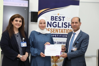 نادي اللغة الإنجليزية في جامعة عمان العربية ينظم مسابقة أفضل عرض تقديمي