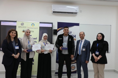 نادي اللغة الإنجليزية في جامعة عمان العربية ينظم مسابقة أفضل عرض تقديمي