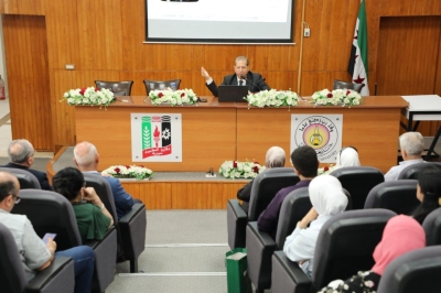 رئيس جامعة عمان العربية يحاضر في جامعة دمشق حول التصنيفات العالمية وآفاق التعاون الأكاديمي