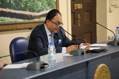 رئيس مجلس أمناء جامعة عمان العربية  يحاضر حول دور التحكيم في مرحلة إعادة الإعمار في جامعة دمشق