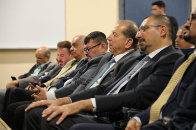 رئيس مجلس أمناء جامعة عمان العربية  يحاضر حول دور التحكيم في مرحلة إعادة الإعمار في جامعة دمشق