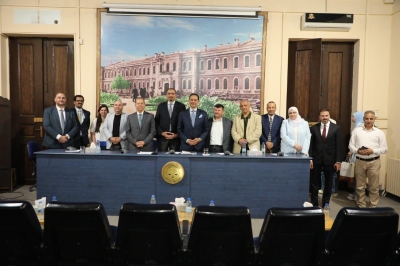 رئيس مجلس أمناء جامعة عمان العربية  يحاضر حول دور التحكيم في مرحلة إعادة الإعمار في جامعة دمشق