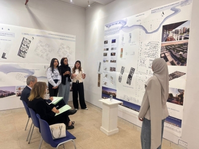 هندسة عمان العربية تشارك في تحكيم مشاريع تصميم مجمعات سكنية