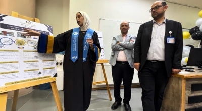 كلية الأعمال في عمان العربية تنظم معرض مشاريع التخرج لطلبة قسم إدارة الأعمال بعنوان (من الفكرة إلى الأثر)